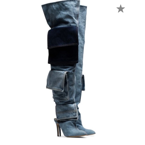 Natasha Zinko Shoes - blue thighhigh denim boots
Ukranian Natasha Zinko
